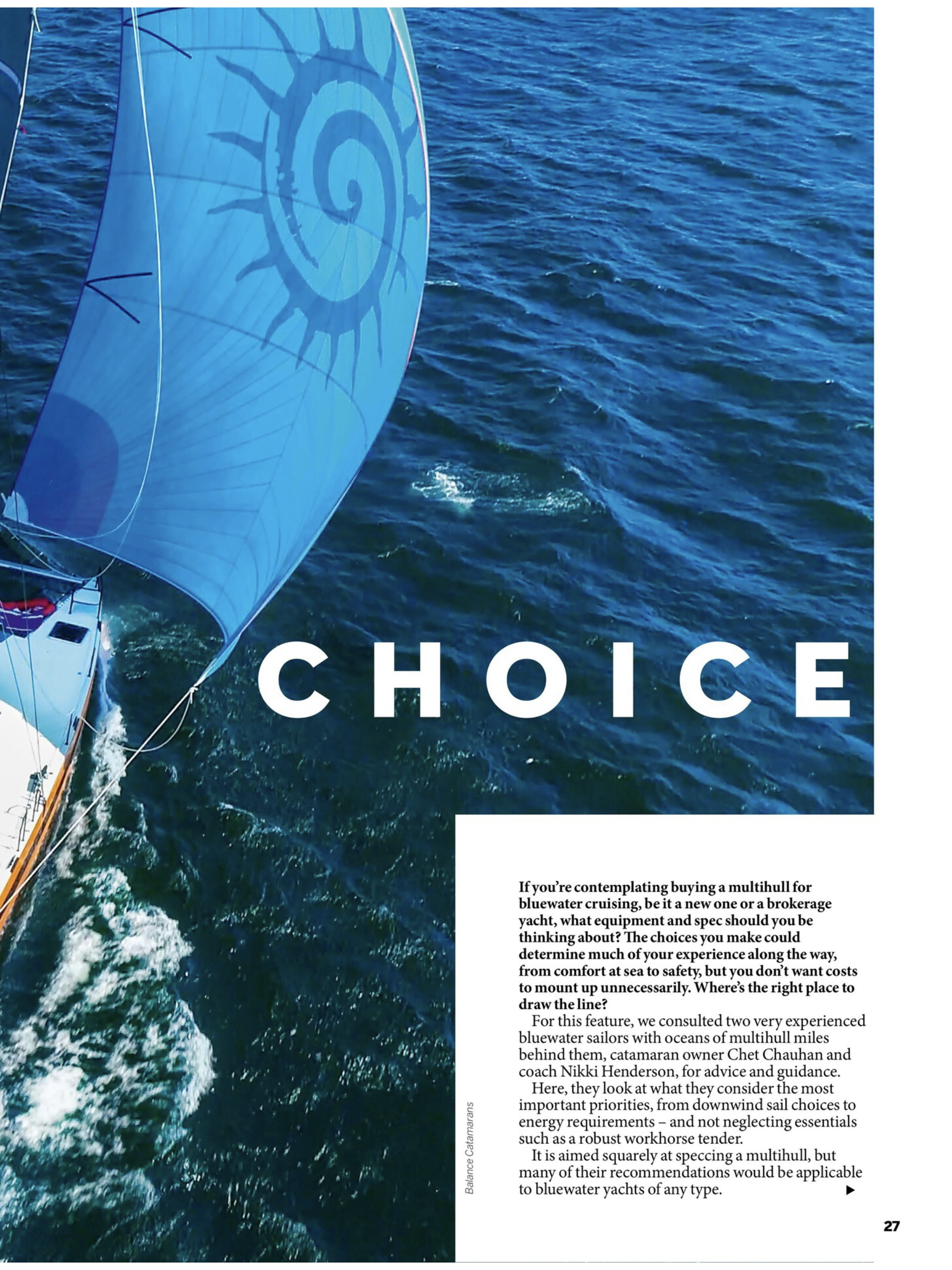 Article NAVASANA Nautitech 46 Open "How to set up a catamaran for blue water cruising" p.03